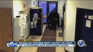 Massillon Police investigate fight involving two of their own caught on surveillance cameras