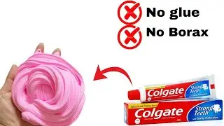 How to Make Colgate Slime at home ❌ No glue ❌No Borax ❌No Activator/Slimemakingathome #slime