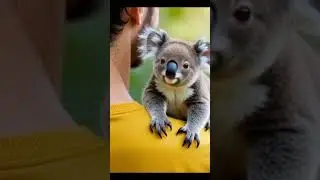 sound of.mini Koala on shoulder#trending#koala#animal#Shorts