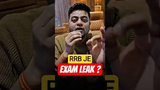 RRB JE EXAM PAPER LEAK ? Harish Tiwari Sir 😎 #rrb #rrbje #mocktest #notification #viral