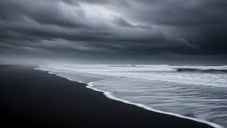 Peaceful Beach Night Ambience | Quiet Night to Drift into Deep Sleep Gently with Calm Ocean Rhythm