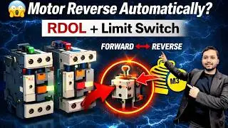 Motor Reverse Automatically? | RDOL with Limit Switch Complete Wiring Diagram in Hindi .