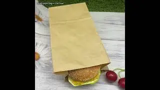 kraft paper bags ,Biodegradable bags without handle ,hamburger bags