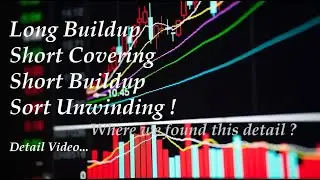 long buildup, Short buildup, Short Covering & Long Unwinding बिल्डअप, कवरिंग और अनवाइंडिंग