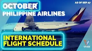🛑OCTOBER 2021 FLIGHT SCHEDULE via PHILIPPINE AIRLINES | INTERNATIONAL FLIGHT CALENDAR