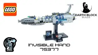 Darth Block Builds the Invisible Hand from Lego Star Wars, Celebrating 25 years!