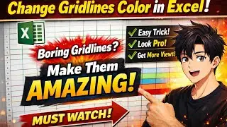 Excel Gridlines Boring Lagti Hain? Color Change Karke PRO Look Do! 😱