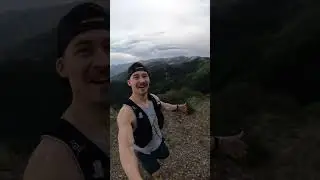 Summer hike during a storm with my dog #goldenretriever