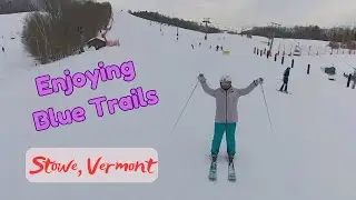 Stowe Vermont's Blue Rated Ski Trails for Intermediate Skiers