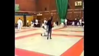 Ko ouchi gake. Judo throw
