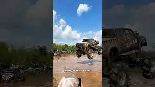 Louisiana mud fest 2025 Trucks Gone Wild levee jump #megatruck #mudbog #offroad #mud