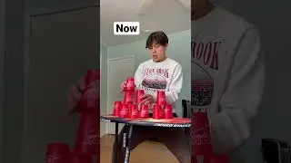 Cup Stacking 7 Years Ago vs. Now #shorts