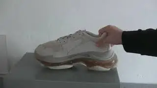 Balenciaga Triple S Clear Sole Trainers Champagne
