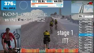 ОБЗОР KOM-on Zwift RACE | winter Stage 1 | Muir and the Mountain | 18.12.21