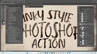Watercolor & Ink Text & Shape Photoshop Action Tutorial
