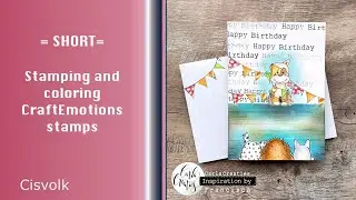Stamping and coloring with masking technique| @CarlaCreaties #CraftEmotions #shorts