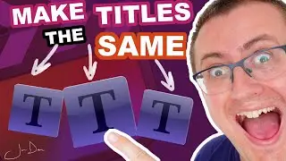 How To CREATE RE-USABLE TITLES & Make All YOUR TITLES LOOK THE SAME in Final Cut Pro