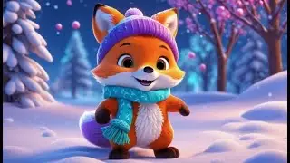 Seven Little Foxes Play in the Snow | Counting Song for Kids | Nursery Rhymes and Baby Songs