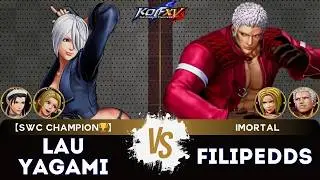 KOF XV ▰ LAUYAGAMI (&Aacute;ngel/Hinako/Goenitz) 🆚 FILIPEDDS (O.Yashiro/Blue Mary/Yashiro)🎞️Replay Match2