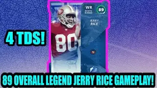 LEGEND 89 OVERALL JERRY RICE GAMEPLAY! 4 TOUCHDOWNS! MADDEN 21 ULTIMATE TEAM!