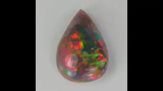 Pear Shape Cabochon Cut Black Opal 5.01 Carats