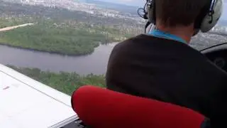 Light aircraft flight Kiev Socata Rallye MS880B. Полет над Киевом.