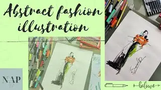 Abstract fashion illustration💋