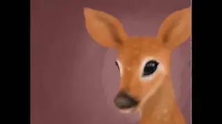 Digital art tutorial - gazelle painting (time lapse video)