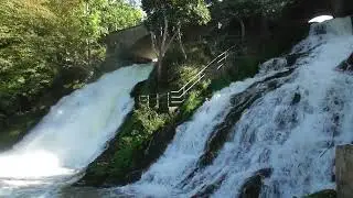 Cascade de Coo, both waterfalls in closeup