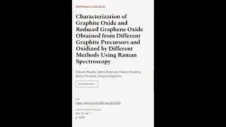 Characterization of Graphite Oxide and Reduced Graphene Oxide Obtained from Different... | RTCL.TV