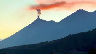 Erupting Volcano Antigua Guatemala
