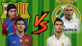 FCB Ronaldinho-Messi vs RM Ronaldo-R9💪