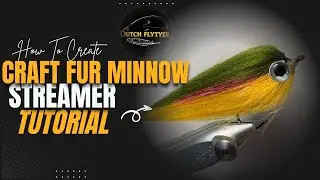 Easy Craft Fur Minnow Fly Tying Tutorial (Yellow/Green) – Killer Baitfish Pattern!