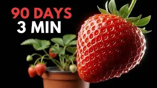 Strawberry Growth Time-Lapse 🍓 | 90 Days in 3 Minutes