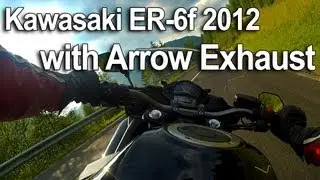 Kawasaki ER-6f 2012 Arrow Exhaust vs Honda CB500 @Stra&szlig;egg