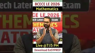 BCECE LE 2026 | Mathematics | Types of Matrix | Detailed Live Class #bcecele #bcece #beu #shorts