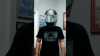 Helm KYT Falcon FR Radiant Matt Black Red Iridium Silver Visor Spoiler 3D