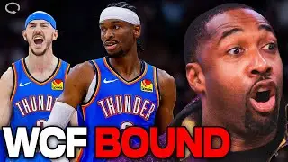 GILBERT ARENAS LIVE REACTION TO THUNDER ELIMINATING THE NUGGETS IN GAME 7
