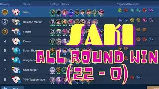 MLBB MAGIC CHESS NEW COMMANDER SAKI | ALL ROUND WIN (100 POWER - 22/0)  - VENOM 6!!