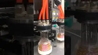 Two color multi small needle nozzles pearl shape liquid cream paste filling machine testing video