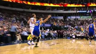 Stephen Curry Shakes Dirk and Banks a Corner Three
