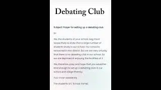 Application for Setting up a debating Club #easy #application #debating #club