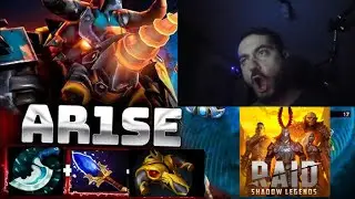 Ar1se Best Magnus Slick Plays Banan Mode Dota2 Highlights And Shadow Raid Pog !!!