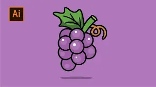 How To Draw A Grapes Fruit | Vector Art Tutorial For Beginners | Vector Design Adobe Illustrator CC