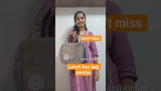💥Lunch box bag combo at budget friendly range🤝👌#budgetfriendly#meesho#lunchbox#bag#school#office