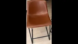 🪑 Kitchen Island Bar Stools &ndash; Faux Leather & Metal Legs