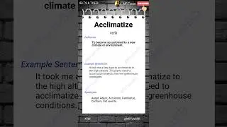 Acclimatize   IELTS & TOEFL Vocabulary Daily