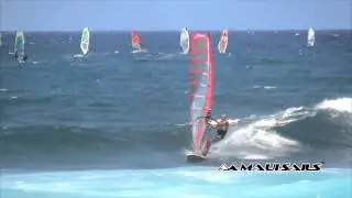124 Phil McGain wave riding on TR XI at Hookipa