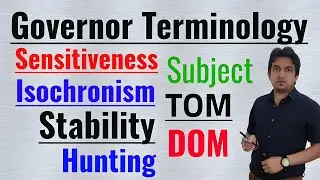 Терминология губернатора: стабильность, изохронность, охота, чувствительность губернатора