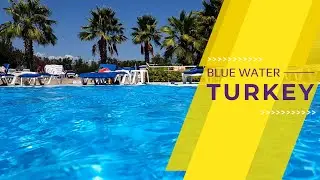 Clean Blue Water. Relaxing in Turkey swimming pool in 